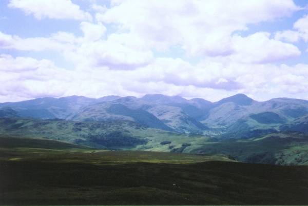 The range of Scafell from High Seat