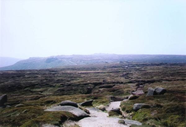 The barren moors of Kinder Scout at Edale