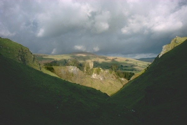 Looking down from top of Cave Dale - Castleton