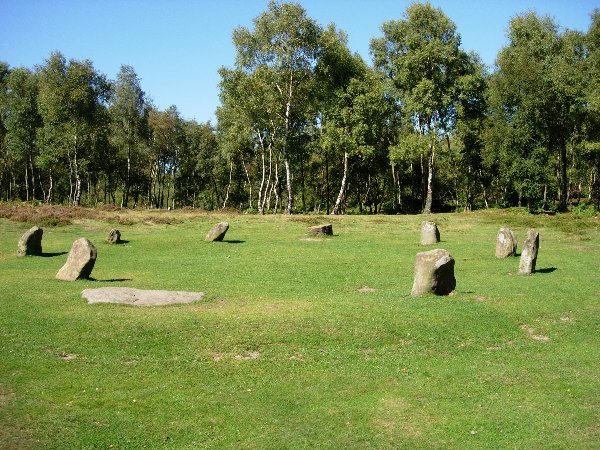 Nine Ladies stone cirlce on Stanton Moor