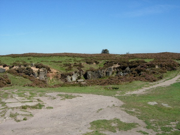 Old quarry on Stanton Moor